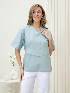 Рубашка мед. жен. М-202-4306 ткань Элит-145/Стрейч