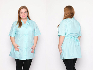 Рубашка мед. жен. цветной М-227А ткань Тиси