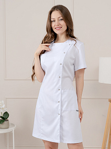 Халат медицинский жен. М-033-0 ткань Вискоза/Стрейч