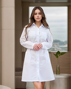 Халат медицинский жен. М-075Д-0 ткань Тиси