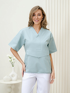 Рубашка мед. жен. М-202-4306 ткань Элит-145/Стрейч