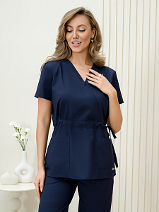 Рубашка мед. жен. М-212-63 ткань Вискоза/Стрейч